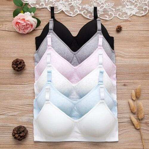 New Girls Training Bra Wireless Thin Cup Bras for Student Girls Lingerie Sports Underwear Yoga Running Clothes for 12-18Years