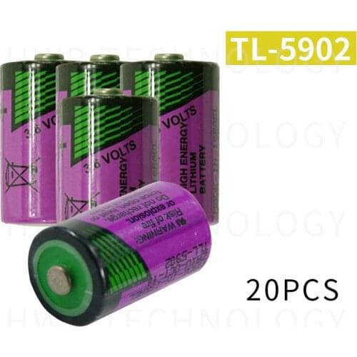 20pc Original New TADIRAN TL-5902 1/2AA ER14250 SL350 3.6V 1/2 AA PLC Lithium Battery Free Ship