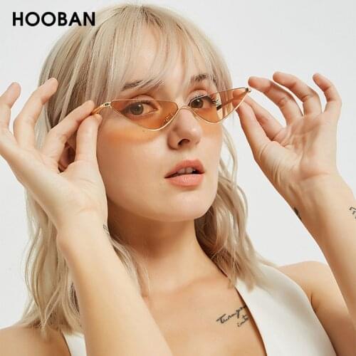 HOOBAN Classic Cat Eye Sunglasses Women Cute Sexy Small Cateye Sun Glasses For Ladies 9 Colors Shades Eyeglasses UV400