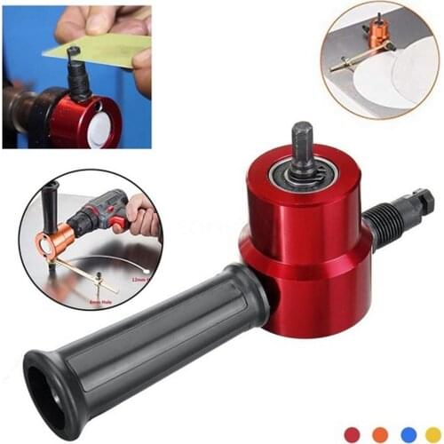 360 Degree Hole Opener Adjustable Cutting Machine Red Metal Cutting Machine Double Head Piece Hole Opener Drill Bit Accessory