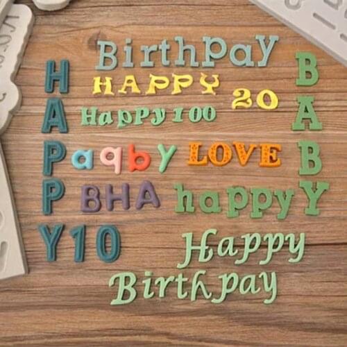 26 letters of the size of the English letter turned sugar silicone mold cake digital chocolate pendant baking mold liquid drip