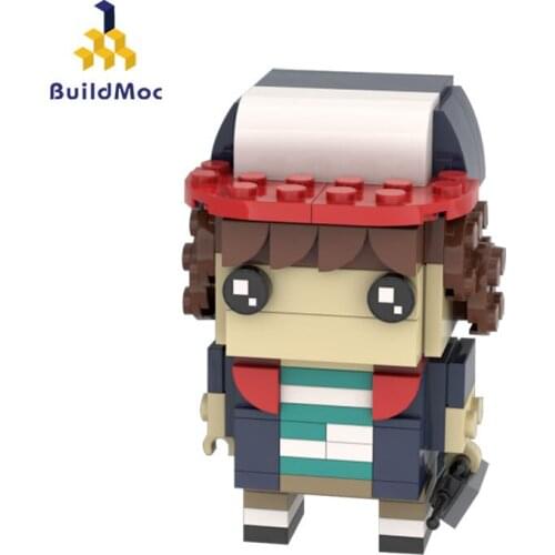 Buildmoc Movie Figures Stranger Things Brickheadz Doll MOC Building Block Bricks Collection Model Assembly Educational Toy Gifts