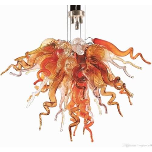 China Factory Outlet Murano Glass Chandeliers High Ceiling Decorative Hand Blown Glass Chandeliers Lightings