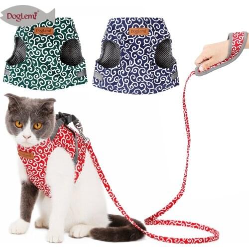 Pet supplies cat vest-style chest strap new anti-strike clothes for walking cats Japanese small cat and dog traction rope
