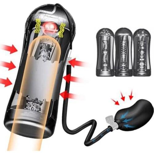 Sucking Vacuum Pump Automatic Male Masturbators Pussy Cup Blowjob Stroker Adults 3D Vagina Toys Penis Vibrator