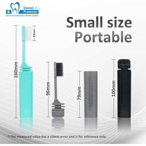 Portable Compact Bamboo Charcoal Folding Toothbrush Fold Travel Camping Hiking Outdoor Easy To Take Foldable Teethbrush *10