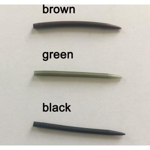 1000 x Anti Tangle Rig Sleeves ( soft 54MM Length ) in Green / Brown / Black for Carp Fishings - Carp Fishing End Tackles