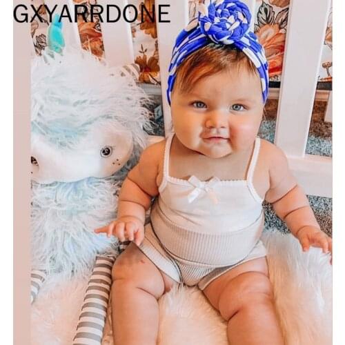 2021 1PCS Knot Printed Flower Hedging Hat Newborn Infant Toddler Caps Turban Baby Girls Beanie Headwear Gifts Hair Accessories