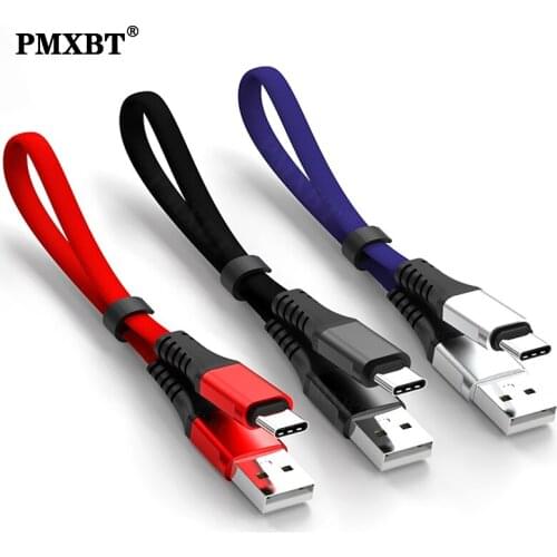 30CM Short Micro USB Type C Cable 2.4A Fast Charging Data Cord For Huawei Xiaomi Mobile Phone Mini Portable Power Bank USB Cable