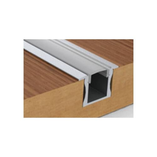 Slime line 15mm mounting flush recessed aluminum LED Strip light Profile with collar for recessed applications, 100cm length