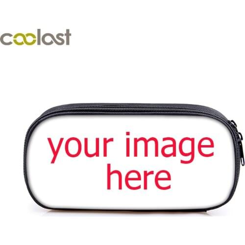 Customize Your Image Name Photo Child Coin Purse pencil holder boys girls school case stationary bags kids Women Storage bag