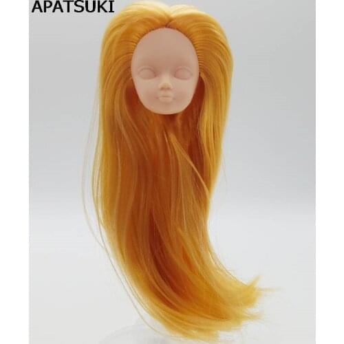 Without Make Up Practicing 1:6 Doll Head For 11.5" Doll Heads For Kurhn 1/6 BJD Dolls Practice Makeup Head With Golden Hair
