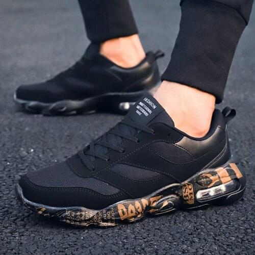 Men Sport Shoes Fashion Spring Autumn Man Sneakers Breathable Running Shoes Black Chaussure Homme Lace-up Male Footwear