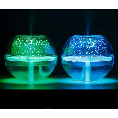Projector Lamp LED Night Light USB Powered Star Moon Light Humidifier Aroma Essential Oil Ultrasonic Electric Aroma Diffuser