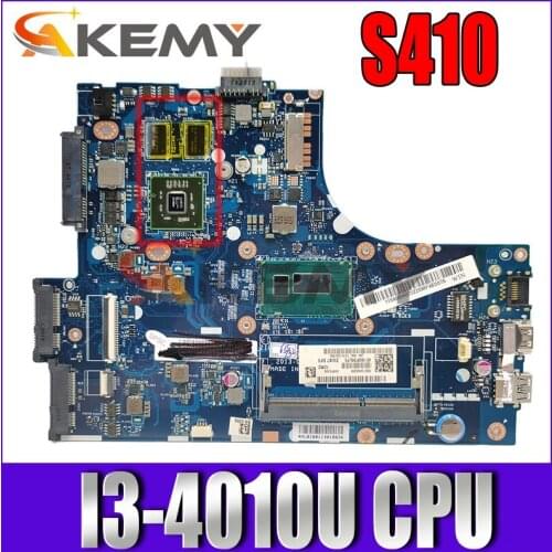 Akemy 11S9000329 ZIUS6 S7 LA-A321P For lenovo Ideapad S410 Laptop motherboard SR16Q I3-4010U