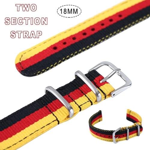 Nylon Watch Band 18/20/22/24mm Fits Most Watch Colorful Woven Bracelet Watch Strap Striped Replacement Watchband