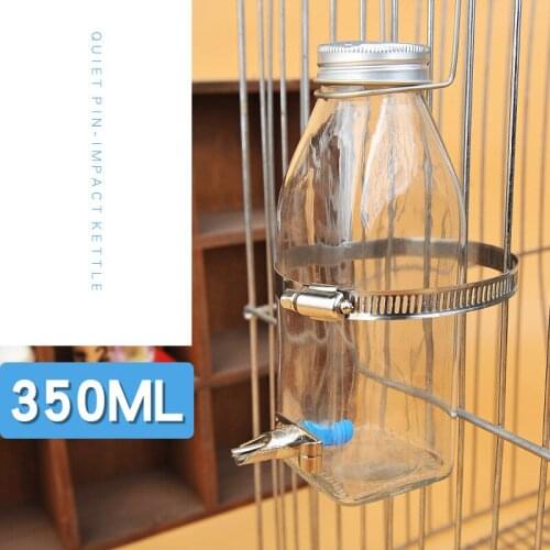 350ml Hamster Drinker Water Bottle Dispenser Feeder Hanging Pet Dog Chinchilla Squirrel Rabbit Drinking Fountain Stainless Steel
