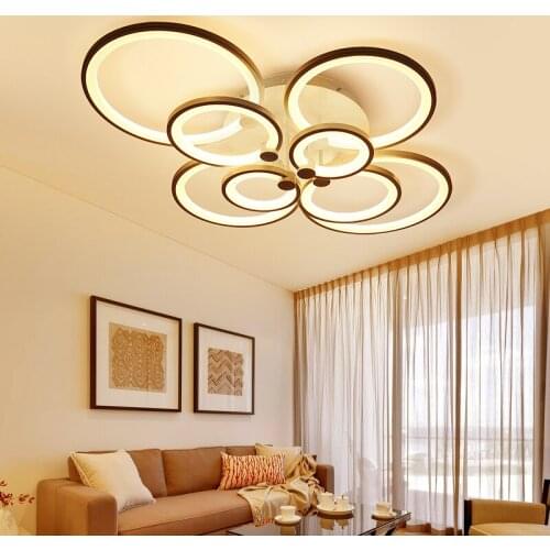 Simple modern living room led ceiling lamp special-shaped circular creative dining room bedroom warm romantic dimming light