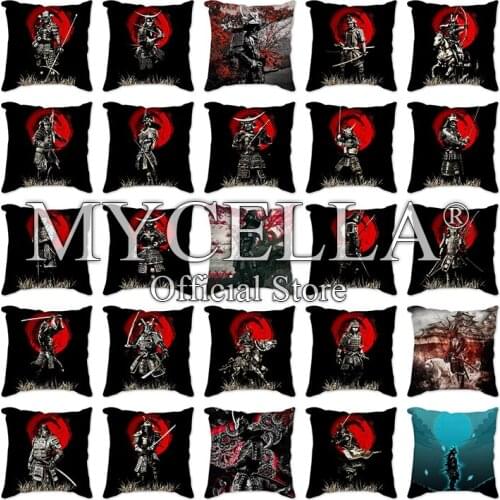 Samurai cushion Case Letter Pillow Case japanese ronin Cushion Cover Sofa Pillow Cushion Covers Home Decoration Pendulum Pillows