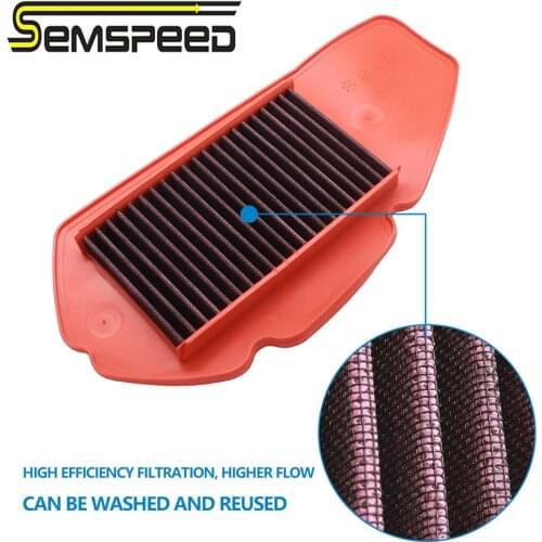Semspeed AEROX NVX High Flow Air Filter Replacement Washable Air Filter Intake Cleaner For Yamaha Aerox155 NVX155 2016-2018 2019