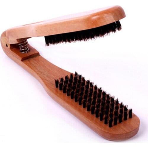 Natural Bristle anti-static Comb Wood Handle Splint Brush Straighten hair comb Styling tools