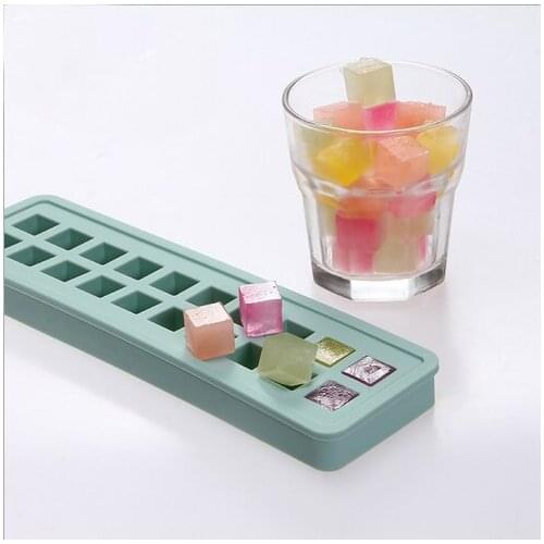 Silicone mould ice cubes mold Round and square mold make ice lattice 20 holes Random Color