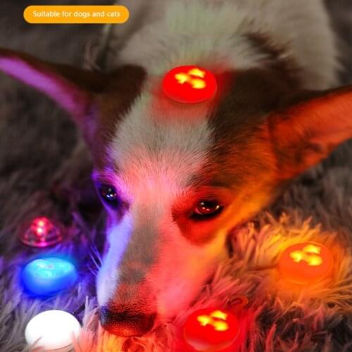 Silicone Rubber LED Pet Collar Lights Night Safety Dog Cat Collar Glowing Luminous Pendant