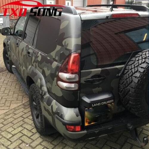 Dark green black grey Camouflage Vinyl Car Wrap Foil With Air Release Bubble Free Film DIY Styling Sticker Car Body Wrapping
