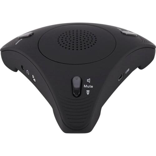 Usb Desktop Computer Conference Omnidirectional Condenser Microphone Mic Speaker Speakerphone For Business Video Meeting
