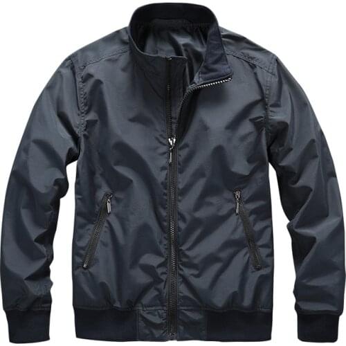 Windbreaker Casual Jacket Men Spring Autumn Outdoor Solid Mens Jackets Loose Sportswear Coats Male Size S-2XL Chaquetas Hombre