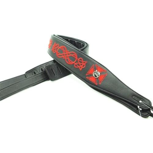 1pcs Embroidered leather guitar strap durable 130~150cm Acoustic Guitar electric guitar bass strap guitar accessories parts