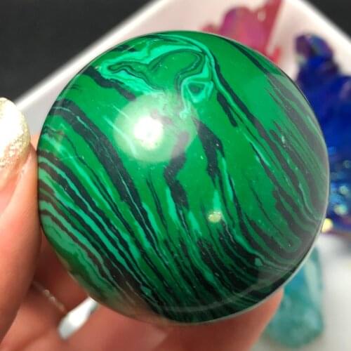 1pc Natural Malachite Crystal ball Stone Gemstone Massage Crystal Stone Home Decoration