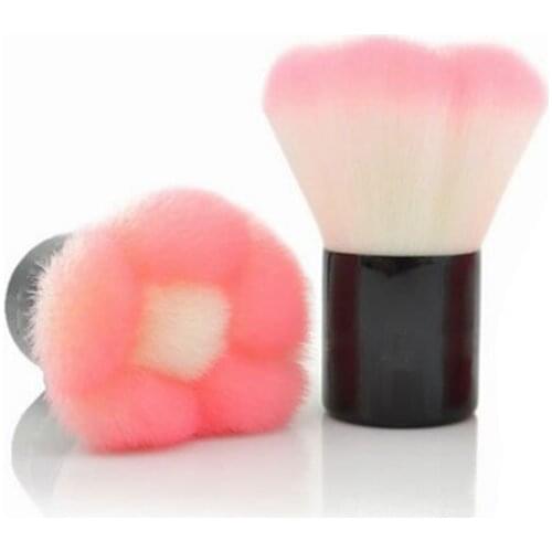 100pcs/lot New Excellent Pink Flower Face Single Brush Kabuki Blush Brush Powder Brush Cosmetics Cheek Makeup brush