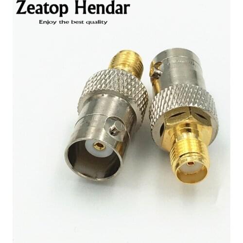 2Pcs Brass SMA Female to BNC Female Jack Adapter RF Straight Coaxial Coax Adapter Connector