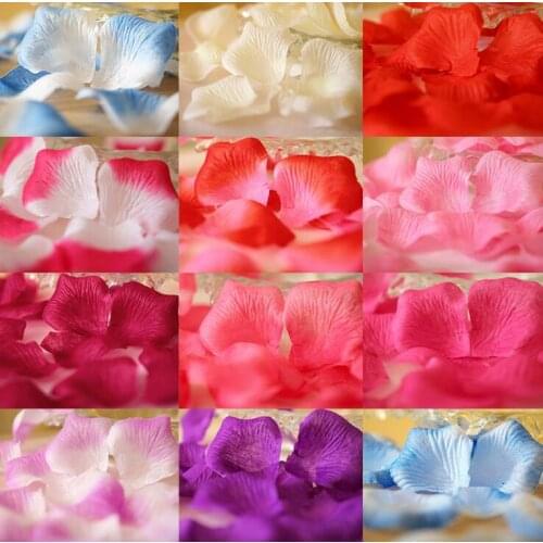 500PCS / Lot Simulation Rose Petals Wedding Decoration Dekoracje Weselne Casamento rozenblaadjes