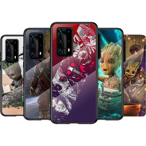 Tempered Glass Cover Guardians of the Marvel For Huawei P40 P30 P20 P10 Pro Plus Lite 5G 2019 Phone Case
