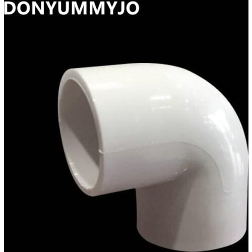 DONYUMMYJO 4 Pcs 32mm Dia 90 Angle Degree Elbow PVC Pipe Fittings Adapters