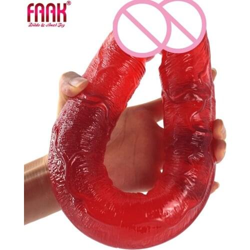 FAAK 46cm Super Long Dildo Sex Shop Adult Sex Toys For Couples Lesbian Long Anal Plug Dick Female Masturbation Sex Products