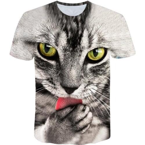 Big Size T -Shirt 2020 New Men Casual Breathable Short -Sleeve Summer Short Sleeves 3d Ainimal T -Shirt Casual Male Tops 6xl