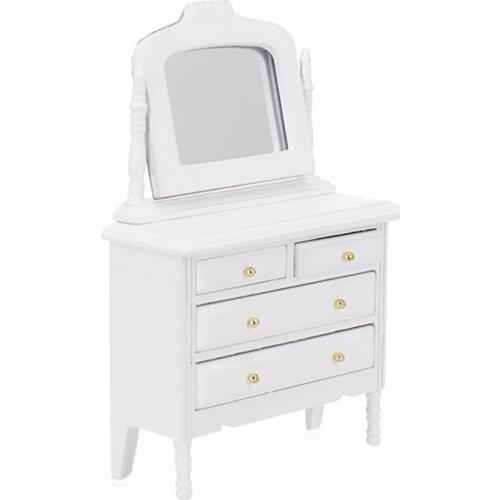 Kids 1:12 Dollhouse Play Toy Doll Miniature Dressing Table Pretend Furniture