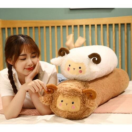 80/100/120cm Lovely Sheep Plush Toy Japanese Alpaca Soft Stuffed Cute Llama Animal Dolls Sleep Long Pillow Home Bed Decor Gift