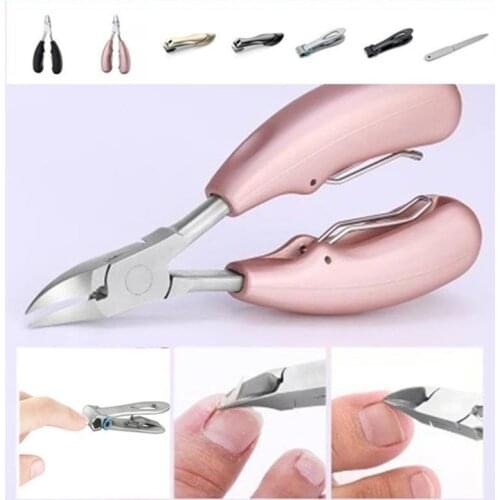 New Arrivals Nail Tools Pro Stainless Steel Nail Clippers And Toenails Trimmer For Thick Ingrown Toenails Nail File For Nail Art