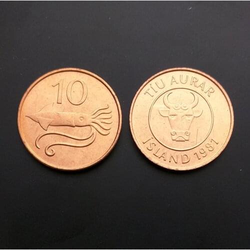 Iceland Coin 10 Ola 100% Real Genuine Original Coin Comemorative Coin Collection Rare Unc