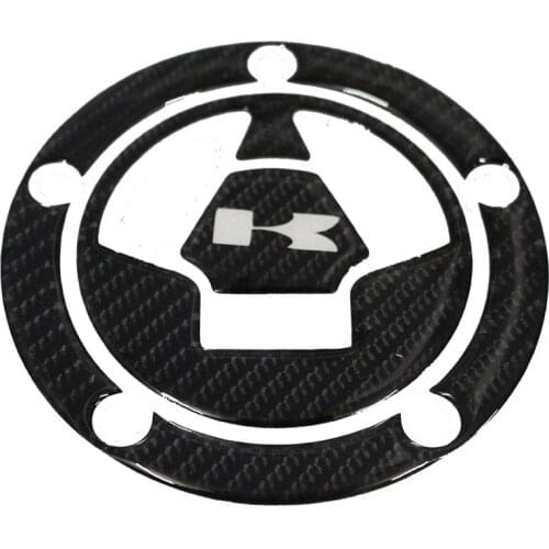 K-SHRP 3D Carbon Fiber Tank Gas Cap Pad Filler Cover Sticker Decals Fit KAWASAKI Z800 13-15/ER6N 12-15/VN650 15/VERSYS 650 15