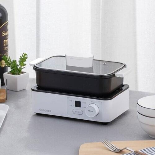 Small Electric Boiling Pot, Multi-function Lunch Machine, Separate Partition, Household Electric Heating Pot Cooker