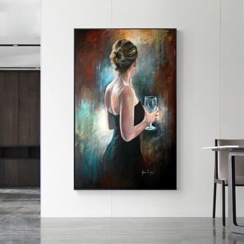 Classic Elegant Woman Canvas Paintings Wall Art Prints Poster Living Room Decor Decorative Paintings On The Wall Home Decor