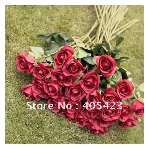 Red rose,Garland,Valentines Day,Wedding decoration,Home decoration,Simulation of high single head rose,10pc/MOQ