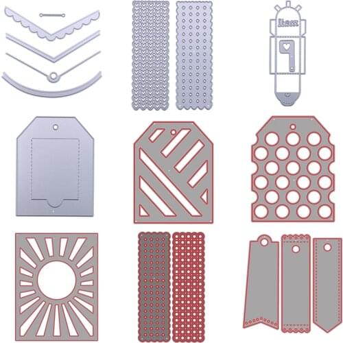 Metal Cutting Dies Cutting Dies Frames Rectangle Stitch Scallop For DIY Scrapbooking Embossing Album Paper Cards Dies 2021 New