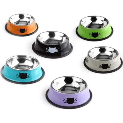 2Pcs Stainless Steel Cat Food Dish Bowls Shallow Cat Neater Feeder Extra Replacement Metal Foods Water Dishes Small Cats