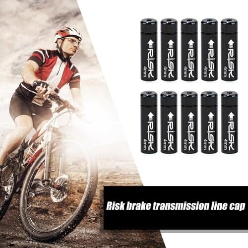 RISK 10pcs RISK Bike Bicycle Derailleur Shift Brake Cable End Cap Wire Tip Aluminum Alloy Cycling Parts MTB Accessories